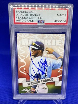 2018 Leaf Wander Franco Rookie Psa/dna Signed Trading Card Auto Autograph 9