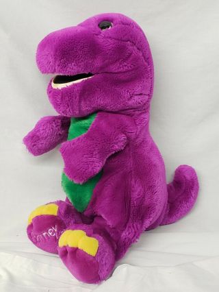 Barney Purple Dinosaur Stuffed Plush Animal Lyons Golden Bear 1992 13 "