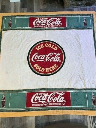 Coca Cola Twin Comforter Vintage Coke Collectable Cover Blanket Throw Wall Hang