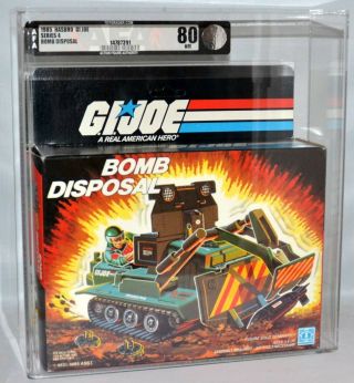 1985 Hasbro G.  I.  Joe Series 4 Bomb Disposal Vehicle Afa 80 Factory Misb