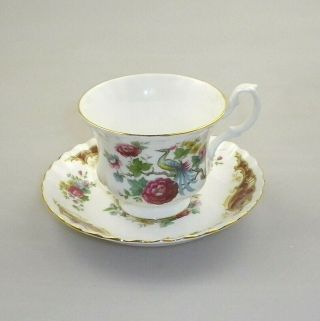 Vintage Royal Albert Crown China Cup And Saucer Chatelaine