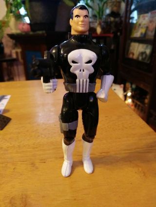 Vintage Toy Biz 1990 5” Marvel Cap Firing Punisher Action Figure