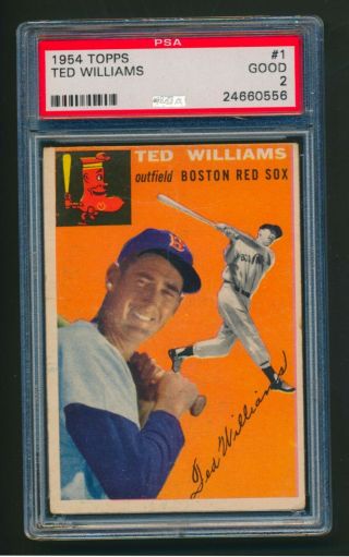 Ted Williams 1954 Topps 1 Psa 2 Good