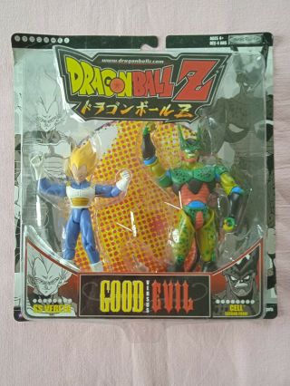Pack 2 Figurines Dragon Ball Z - Jakks Pacific 2006 - Cell Vs Ss Vegeta - Neuf