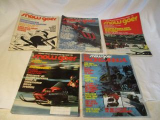 5 Vintage Snow Goer Snowmobile Magazines 1971 & 1972
