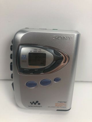 Vtg Sony Wm - Fx290w Walkman Am/fm Radio Cassette Portable Tape Player