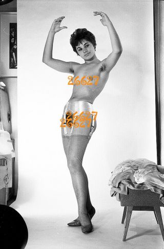 Semi Nude Girl In Strange Light Home Made Studio 1970s Vintage Fine Art Negative