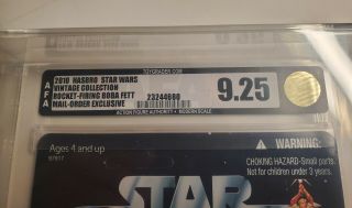 AFA Graded 9.  25 - Star Wars Rocket - Firing Boba Fett - Mail Exclusive - VCP03 TVC 2