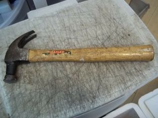 Vintage Stanley 51 - 1/2 Adze Eye Bell Face Nail Hammer 16 Oz 13 " Long Wood Handle