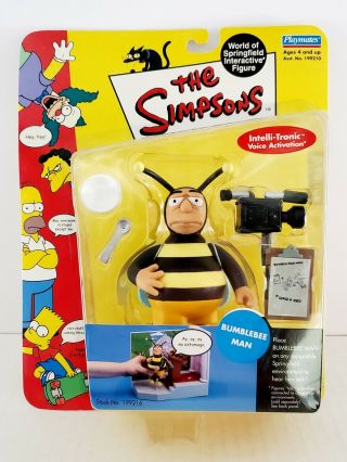 2001 The Simpsons Series 5 World Of Springfield Bumblebee Man Interactive Figure