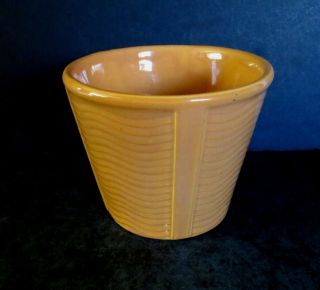 Vtg Mccoy Pottery Jardiniere Flower Pot Wave Orange Mid Century Modern