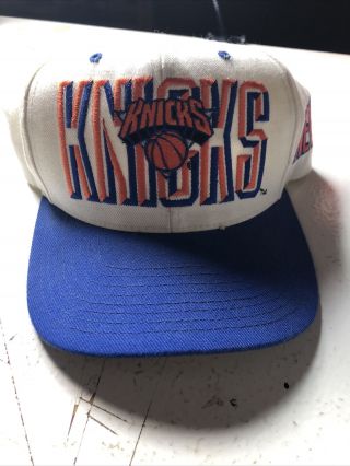 Vintage 1990s York Knicks Wool Script Snapback Hat