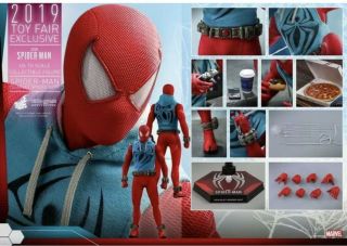 Hot Toys 1/6 VGM34 Marvel ' s Spider - Man Scarlet Spider Suit shipper in USA 2