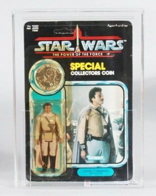 1985 Vintage Star Wars Potf Lando Calrissian General - - Moc Afa Cas 75 Last 17