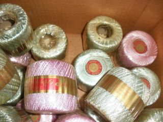 20 Skeins J P Coats Vintage Rayon Crochet Thread