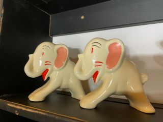 Vintage Hull Elephant Ceramic Pottery Planters? - Mid Century - Awesome