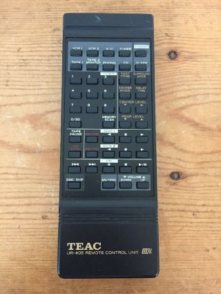Vintage Teac Home Audio System Remote Control Unit Model Ur - 405 Oem