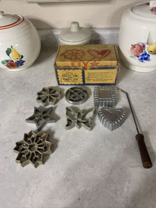 Vintage Nordic Ware Double Rosette & Timbale Iron Mold Set Plus