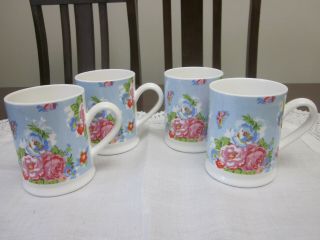 Four Vintage Floral Robert Gordon Coffee Mugs
