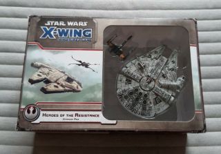 Star Wars X - Wing Heroes Of The Resistance Expansion Pack Millennium Falcon Poe