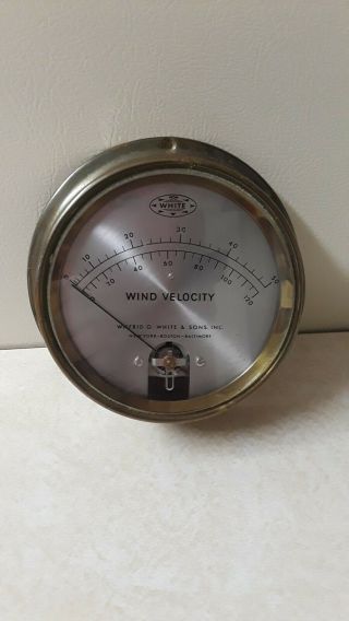 Vintage Brass Wind Velocity Meter
