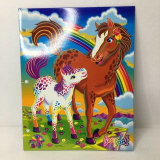 Lisa Frank Rainbow Chaser Lollipop Folder Vintage Horse Euc