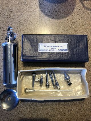 Miltex Instruments Vantage Metal Ear Syringe 3oz.  V919 - 383 Vintage Doctor Item