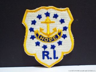 Us Army Rhode Island State Guard Patch Shield Hope Anchor Ri Insignia Badge Vtg