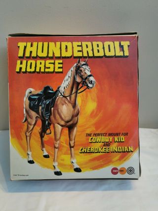 2 x Thunderbolt Horse Marx Toys Vintage,  Cowboy Kid and accessories bundle 3