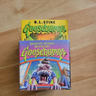 Vintage 1990s Rl Stine Goosebumps Haunted School Boxed Set 13 Books Scholastic