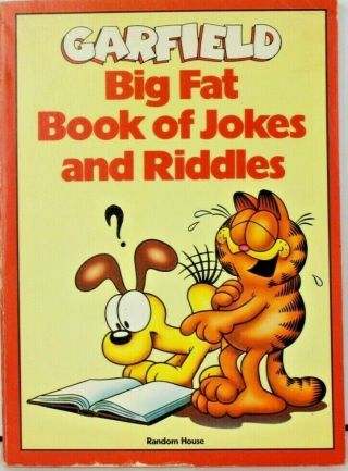 Vintage Garfield Big Fat Book Of Jokes And Riddles & Coloring Book First Edition