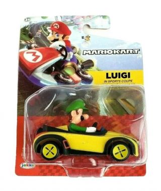 Jakks Mario World Of Nintendo Mariokart Luigi In Sports Coupe 3 " Figure