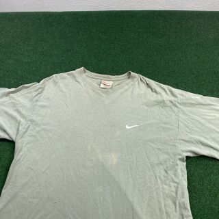 Vintage Nike white Tag Logo green T - Shirt large 90s fast 2