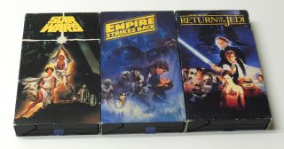 Vintage 1992 Theatrical Star Wars Vhs Trilogy Fox Red Label Fast