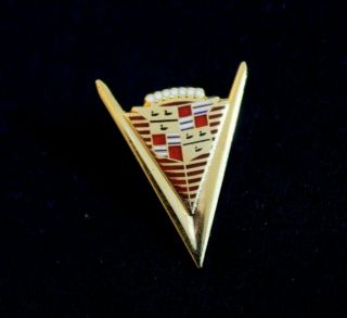 1947 Cadillac Crest Pin Hat Lapel Emblem Accessory Badge Logo Grille Backing