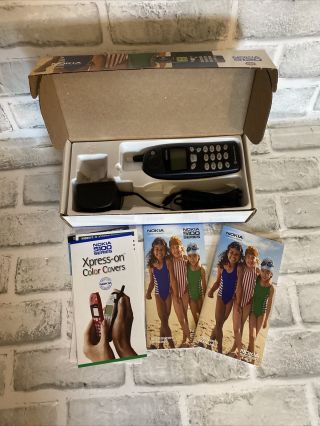 Vintage Nokia 5120i Cell Phone Southwestern Bell With Charger And Box