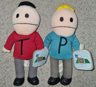 Rare 1998 Still Tagged.  South Park Terrance And Phillip Plush Toys.  26cm Height