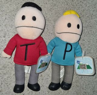 Rare 1998 still tagged.  South Park Terrance and Phillip plush toys.  26cm height 2