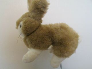" Bunny / Rabbit " Vintage Plush Stuffed Brown & White (carousel)