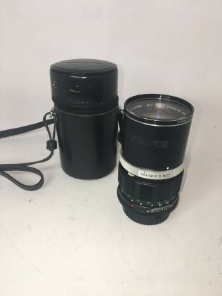 Vintage Minolta Mc Tele Rokkor - Pf 1:2.  8 135mm Camera Lens Made Japan With Case