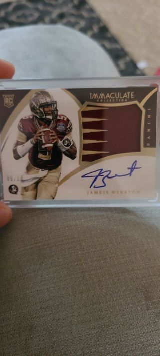 Jameis Winston 2015 Immaculate 2clr Patch Auto 9/10