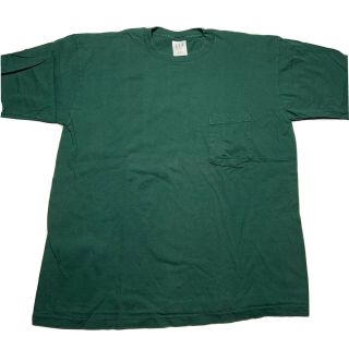 Vintage 80s 90s Gap Blank Pocket T Shirt Mens L Green Single Stitch Usa Made