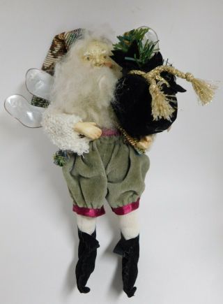 Vintage Mini Mark Roberts Santa Fairy Bendable Plush Figurine 7 "
