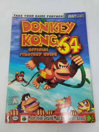 Vintage 1999 Brady Games: Donkey Kong 64: Official Strategy Guide: