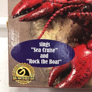 GEMMY VINTAGE ROCKY THE SINGING LOBSTER W/MOTION DETECTION - 2