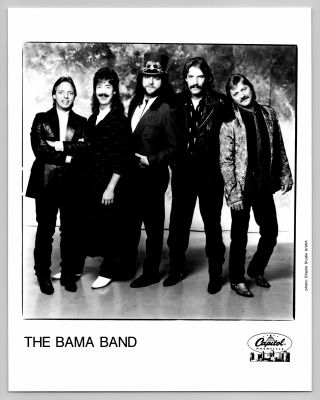 Vintage Glossy Music Press Photo The Bama Band Country Hank Williams Jr.  Backup