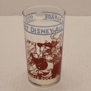 Vintage 1939 Walt Disney All Star Parade Drinking Glass Donald Duck 2