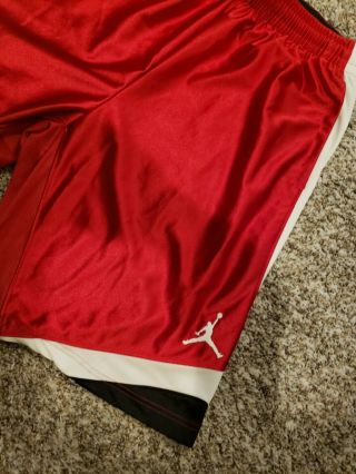 Vintage Air Jordan Jumpman Basketball Shorts Mens Size Med Red/White/Black 2