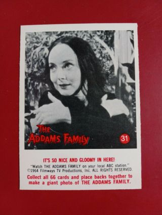 Vintage 1964 Donruss Addams Family Card 31 Tv Comedy Show