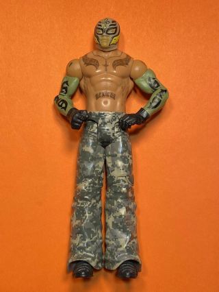 2011 Rey Mysterio Jr Tribute To The Troops Camo Action Figure Wwe Wwf Wcw Mattel